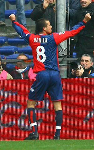Danilo after his first goal with Genoa
